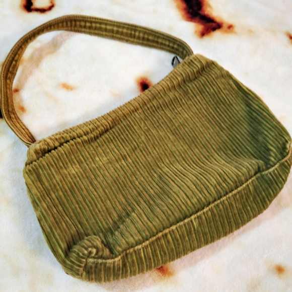 Vintage Y2K American Eagle Whimsygoth Boho Corduroy Mini Shoulder Bag - Picture 8 of 9